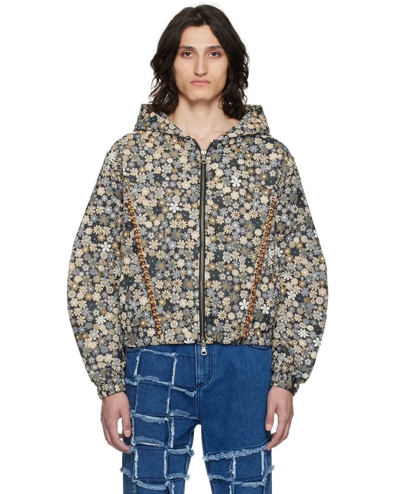 Andersson Bell Multicolor Flower Jacket Beige