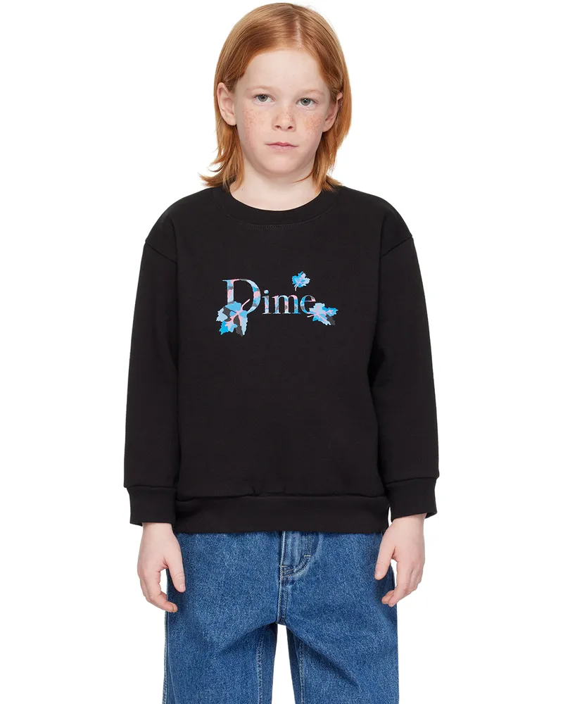 Dime Kids Black Classic Leafy Sweatshirt Black