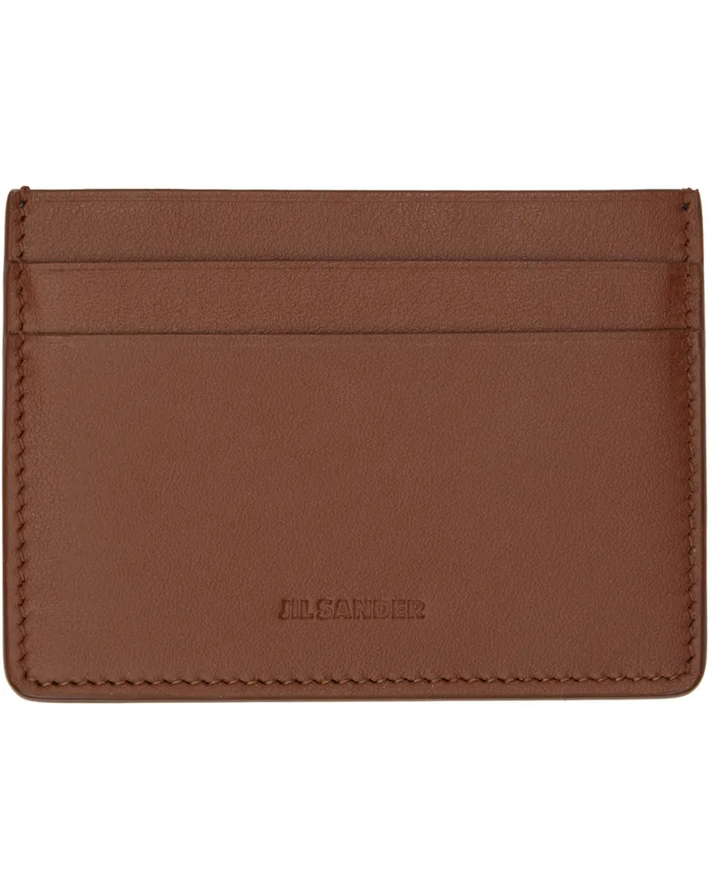 Jil Sander Brown Credit Card Holder -