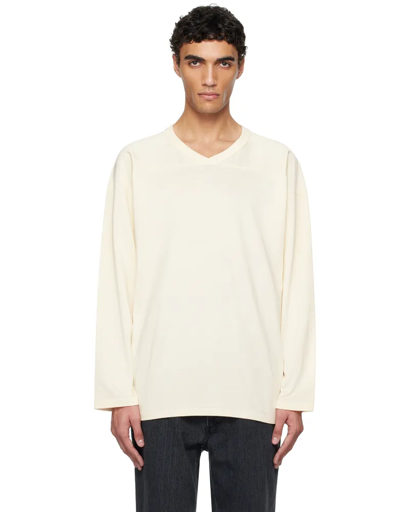 nanamica Off-White Rayon Cotton L/S T-shirt Ivory