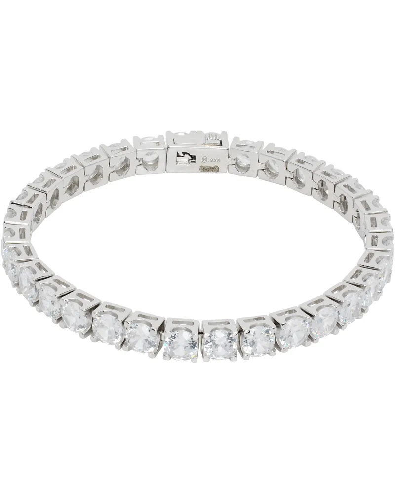 Hatton Labs Silver Classic Tennis M Bracelet White