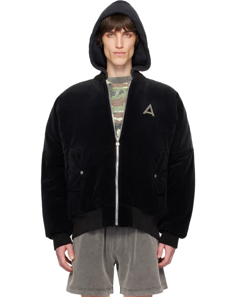 alchemist Black Creed Bomber Jacket Faded