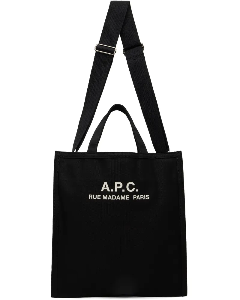A.P.C. Black Récupération Shopping Tote Lzz