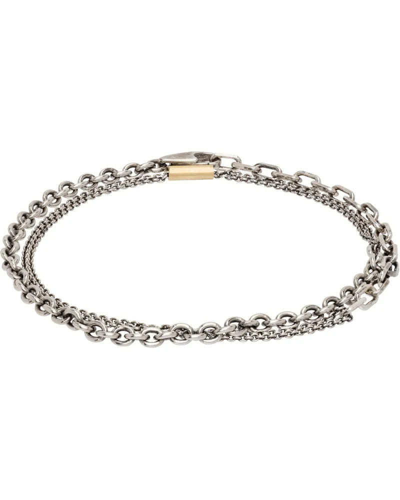 TITLE OF WORK Mixed Metal Necklace Silver