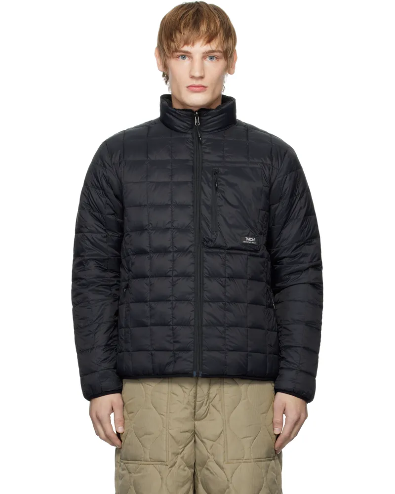 TAION Black Mountain Hi-Neck Reversible Down Jacket Black