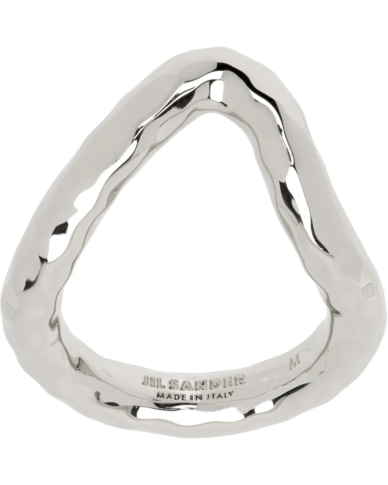 Jil Sander Silver Hammered Ring 042