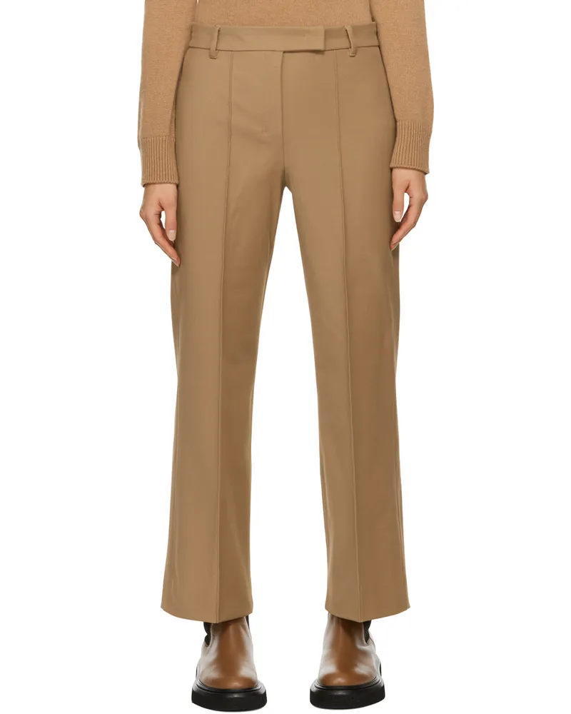 Max Mara Brown Pleated Trousers 048