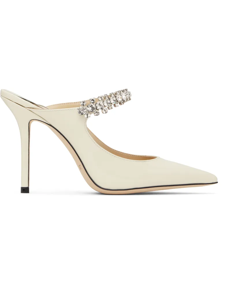 Jimmy Choo SSENSE Exclusive Off-White Bing 100 Mules Latte