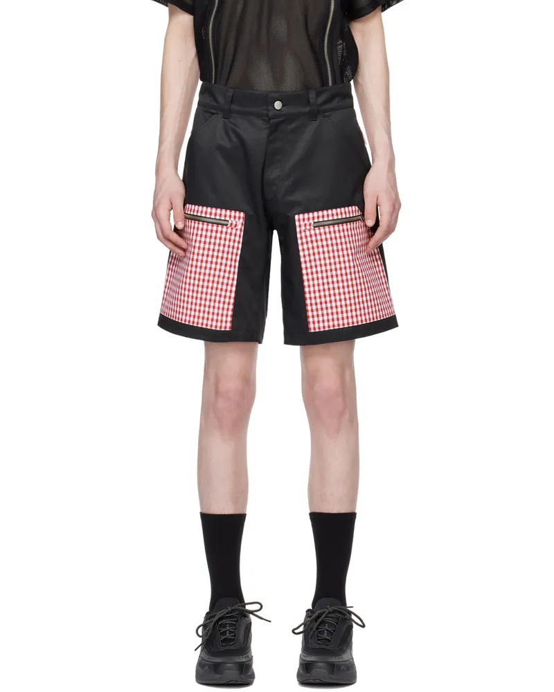 Olly Shinder Black Gingham Shorts Black