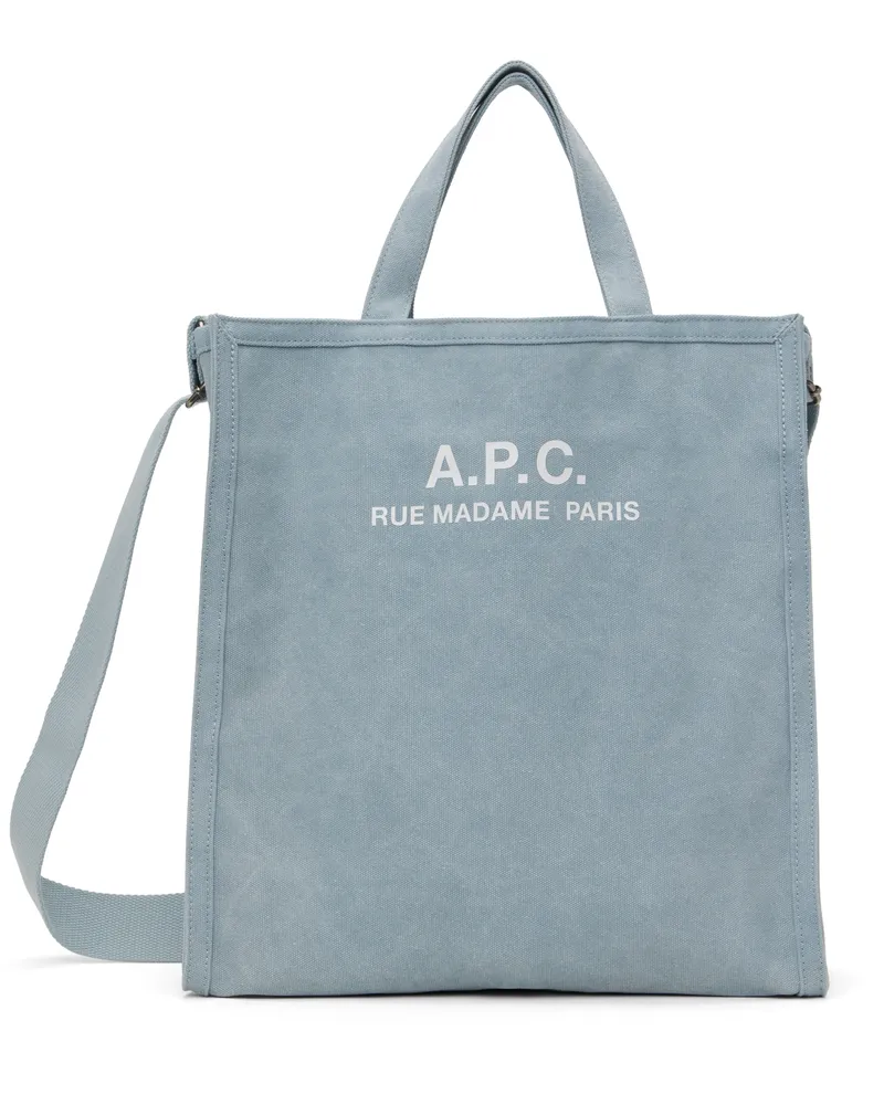 A.P.C. Blue Recuperation Shopping Tote Iaa
