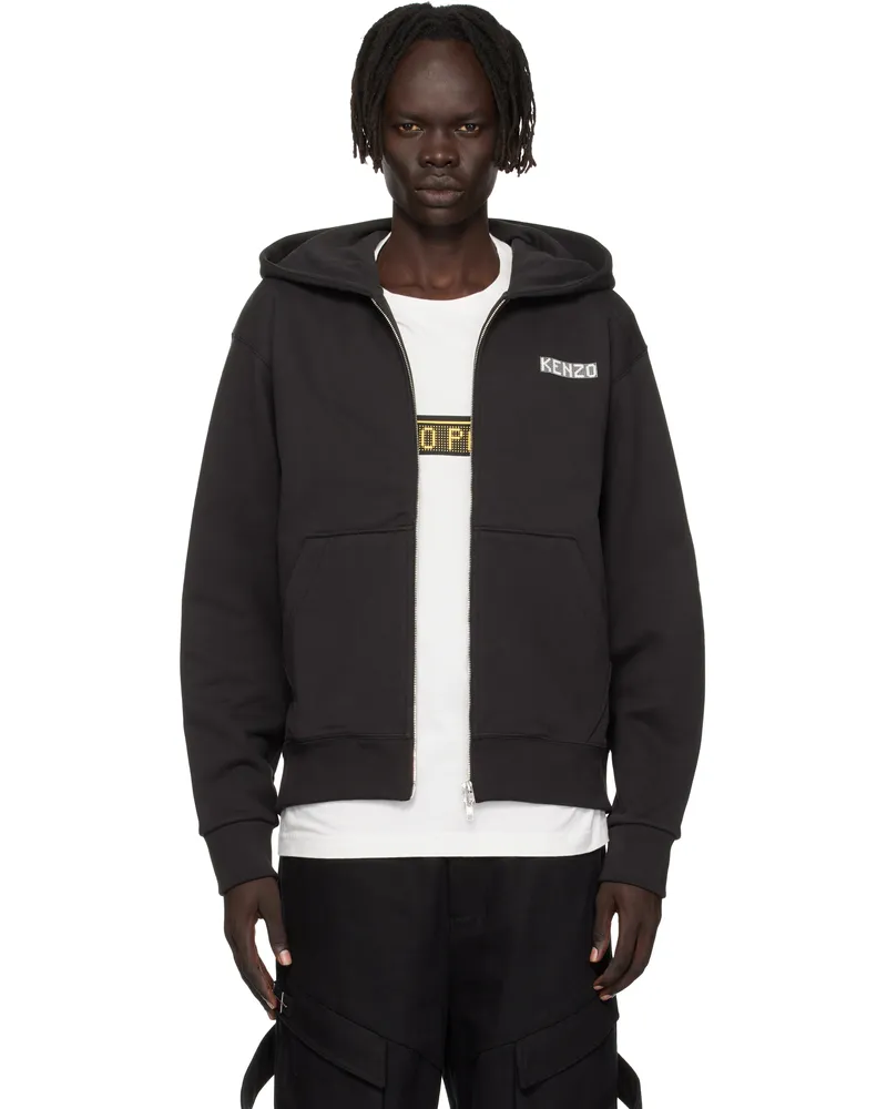 Kenzo Black Kenzo Paris 'KENZO City' Full-Zip Hoodie Black