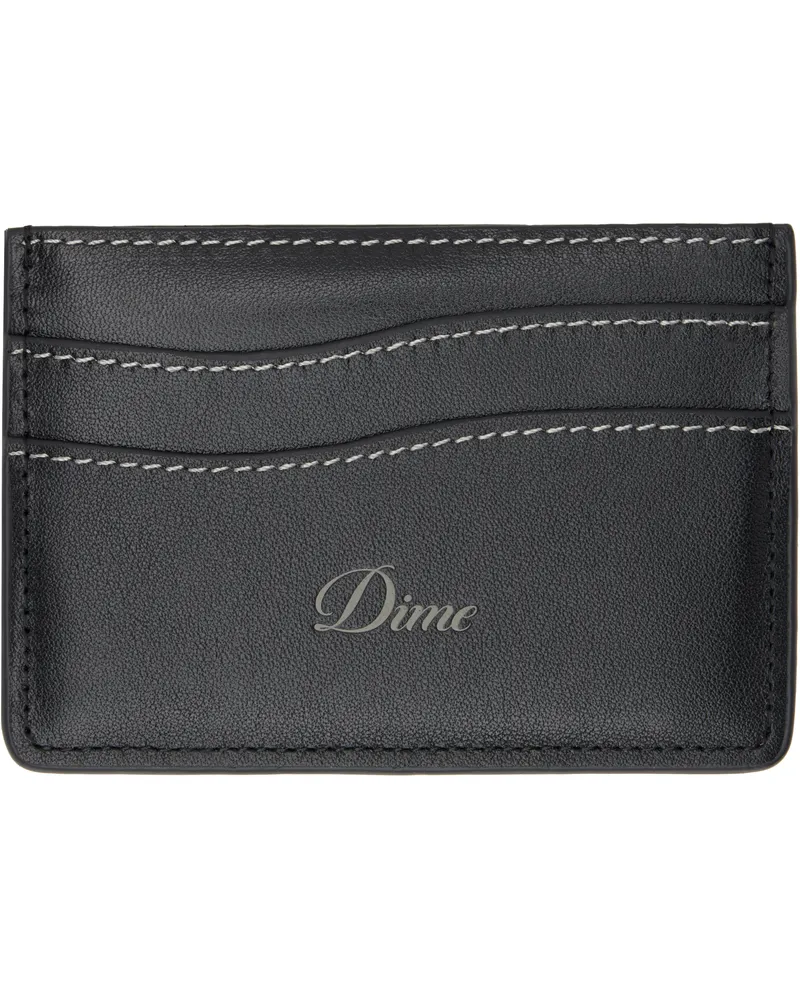 Dime Black Cursive Card Holder Black