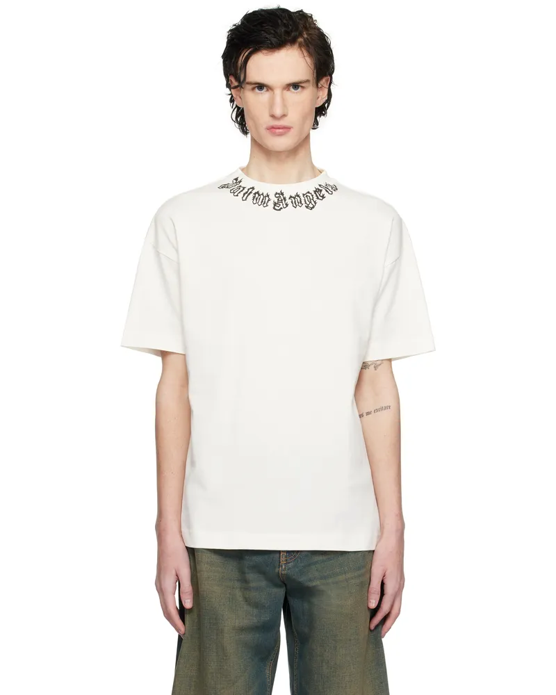 Palm Angels White Flame Logo T-Shirt White