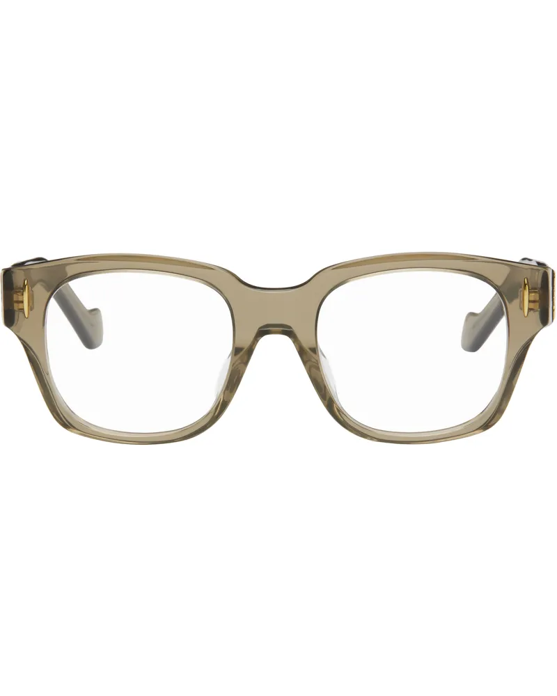 Loewe Khaki Anagram Glasses Shiny