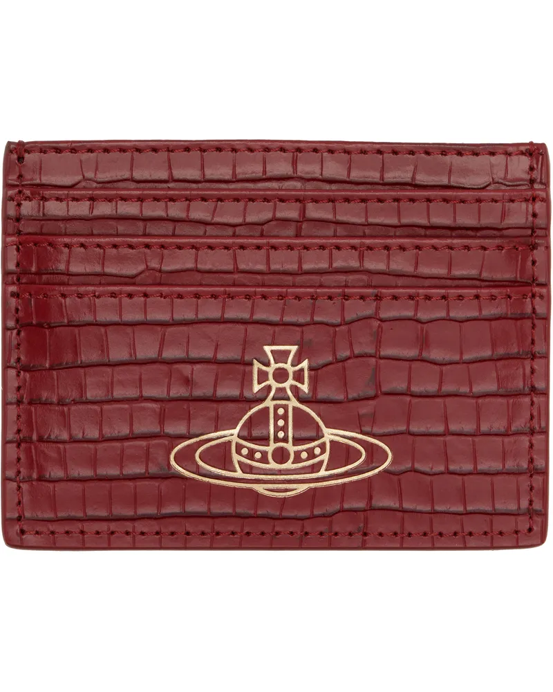Vivienne Westwood Red Flat Card Holder Aw25-red