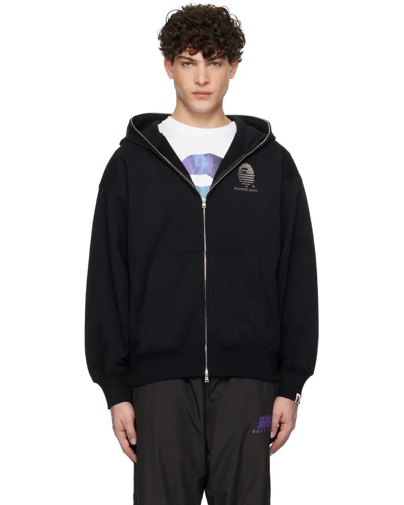 BAPE Black Tiger & Dragon Relaxed Fit Full Zip Hoodie Blk-black