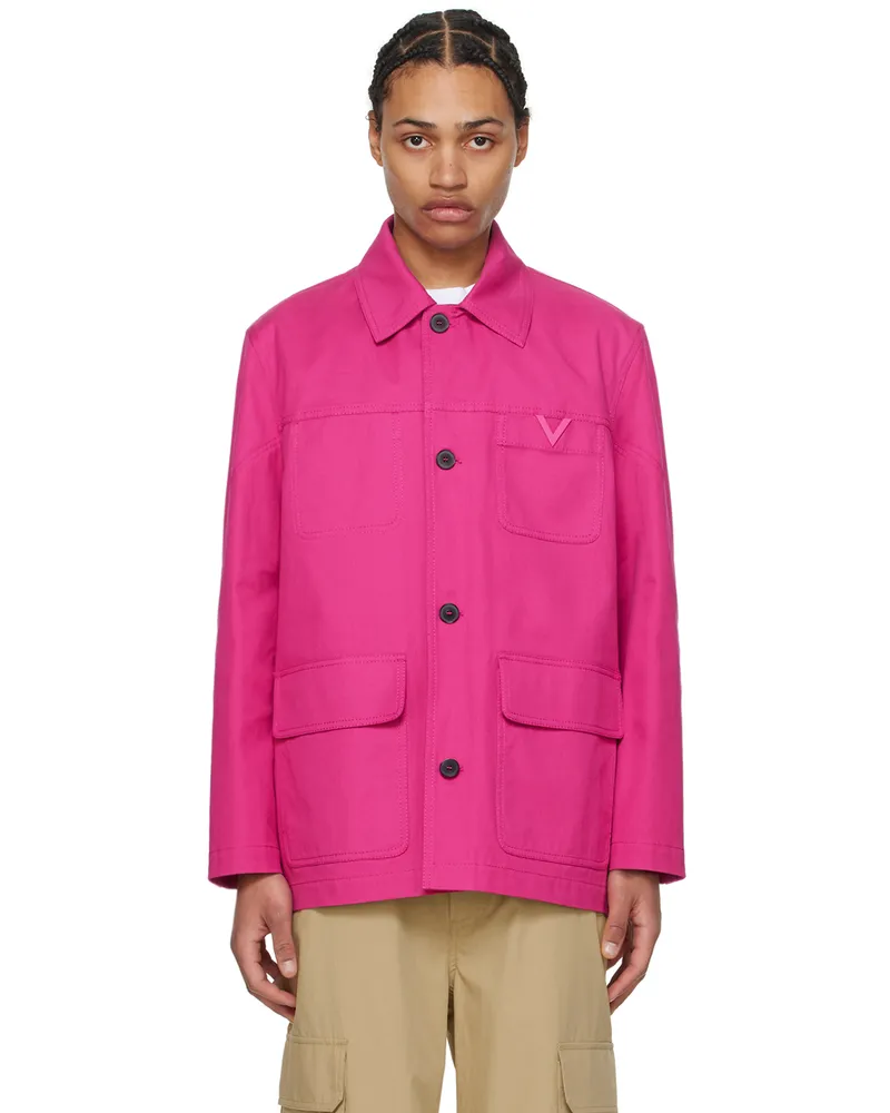 Valentino Garavani Pink Caban Jacket Rose