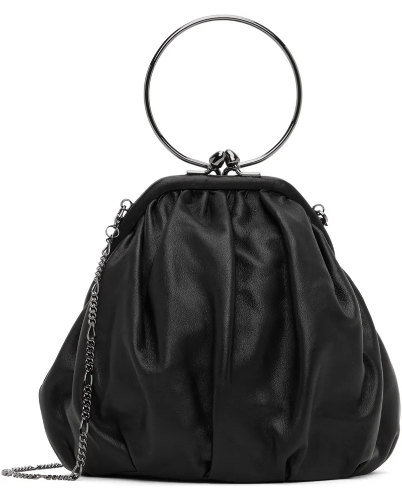 Yohji Yamamoto Black discord Leather Bag Black