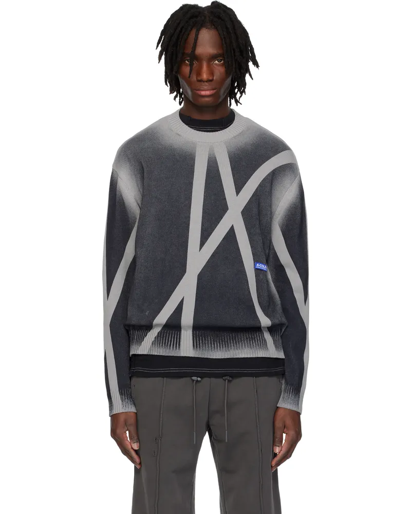 ACW* Gray Antenne Knit Sweater Black