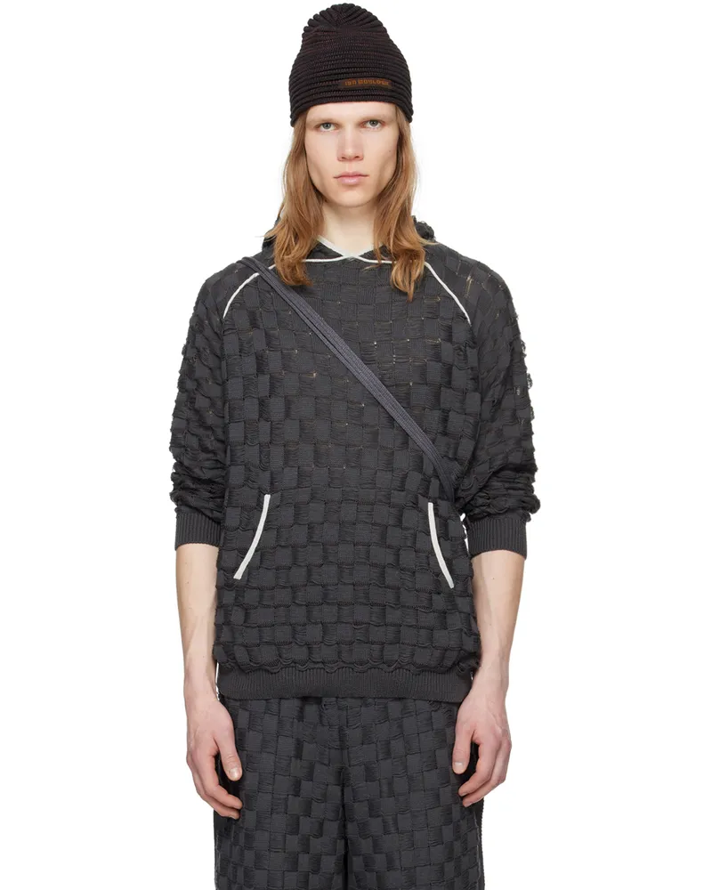 Isa Boulder SSENSE Exclusive Gray Chess Hoodie Slate