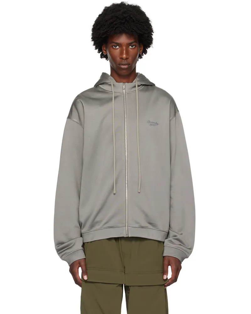 Givenchy Gray Zip Hoodie 026-graphite