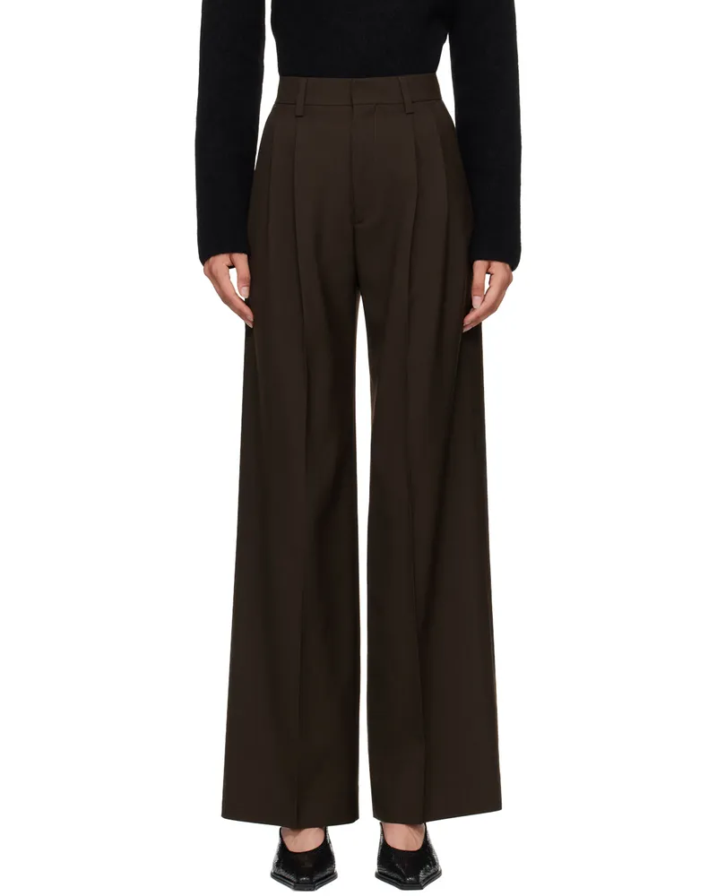 Filippa K Brown Darcey Wool Trousers 9719