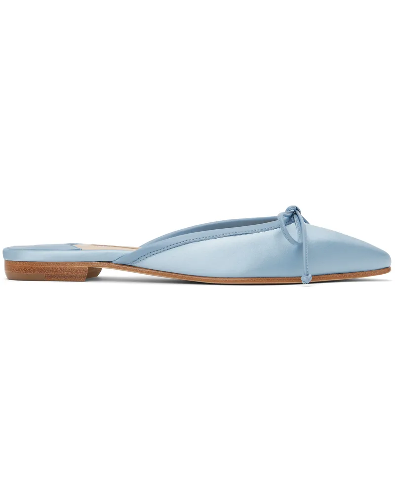 Manolo Blahnik Blue Ballerimu Slippers Lblu(4535)