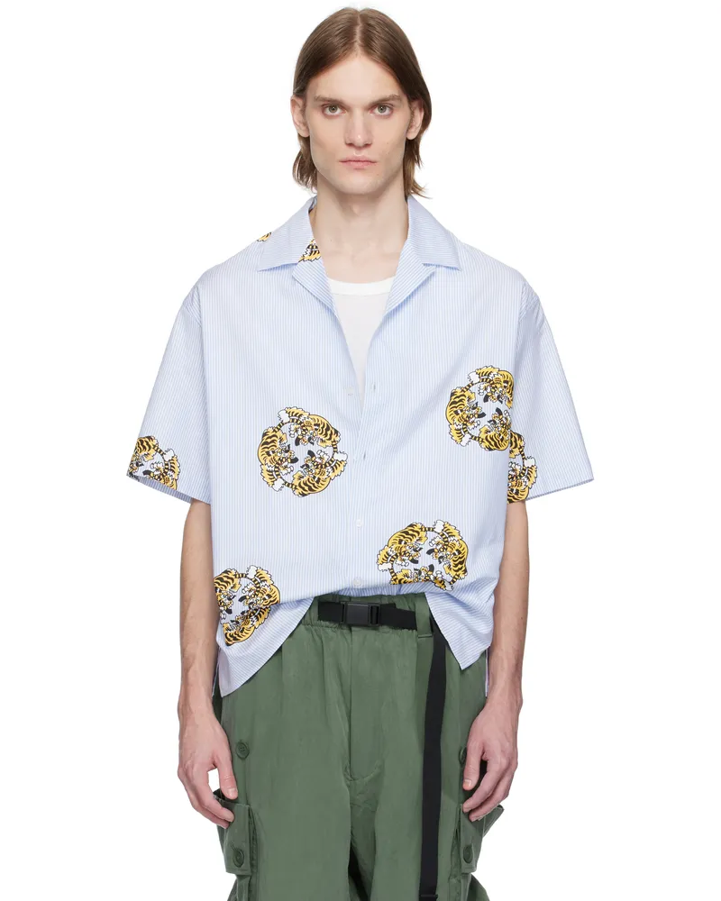 Kenzo Blue & White Kenzo Paris VERDY Edition Short Sleeve Shirt Sky
