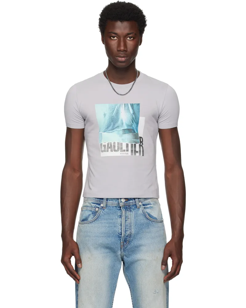 Jean Paul Gaultier Gray Printed Water Baby T-shirt 135557-heathergrey