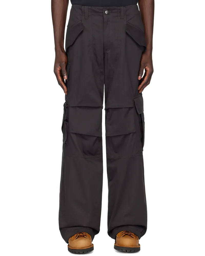 RHUDE Black Ceremonia Cargo Pants Black