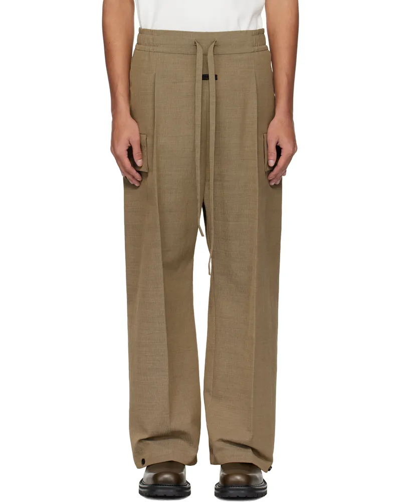 Fear of God Gray Wide Leg Cargo Pants Melange