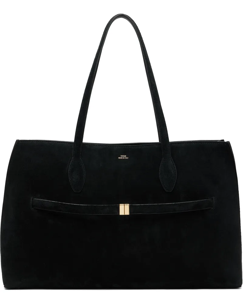 Totême Black Suede Lounge Tote Black