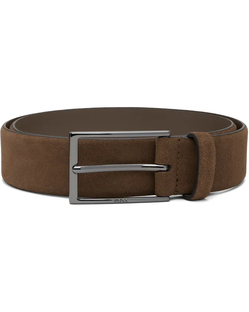HUGO BOSS Tan Suede Belt 220-rust