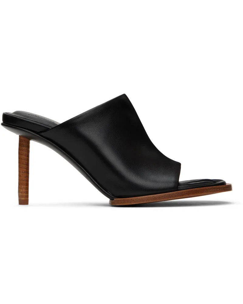 Jacquemus Black 'Les mules rond carré' Heeled Sandals 990