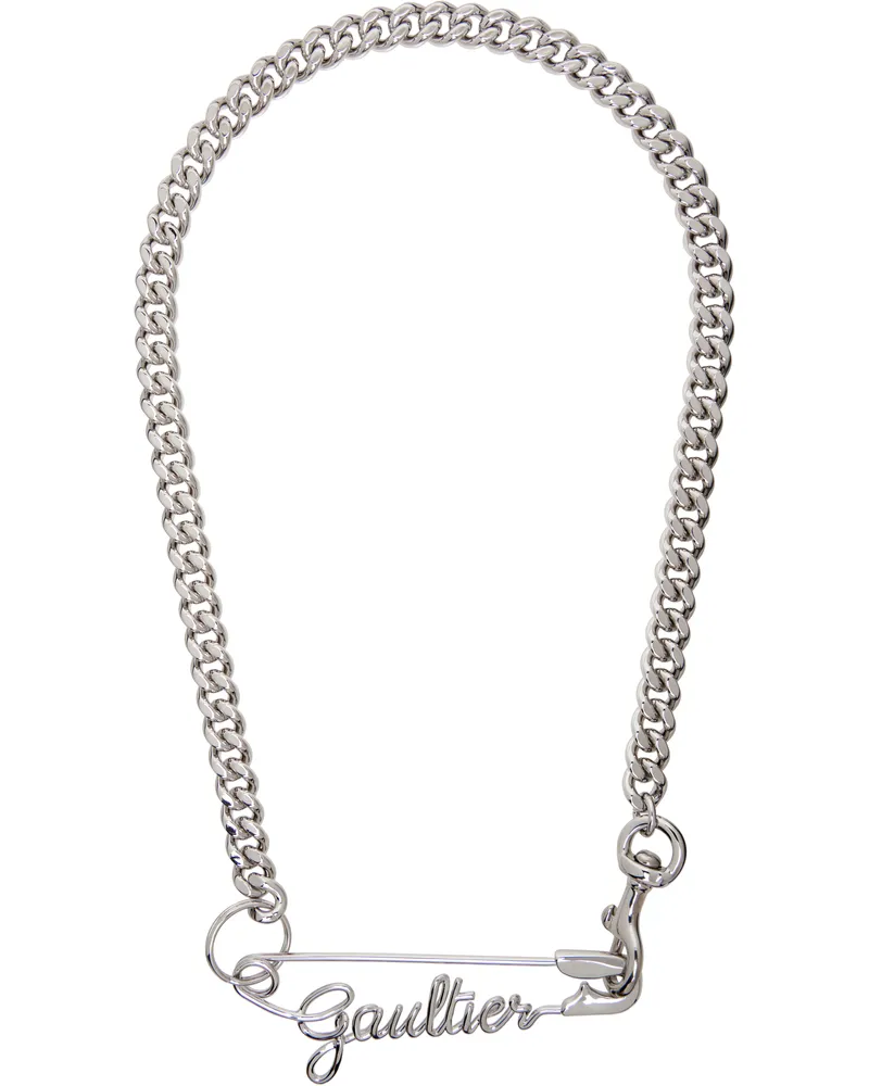 Jean Paul Gaultier The Gaultier Safety Pin' Necklace 91-silver