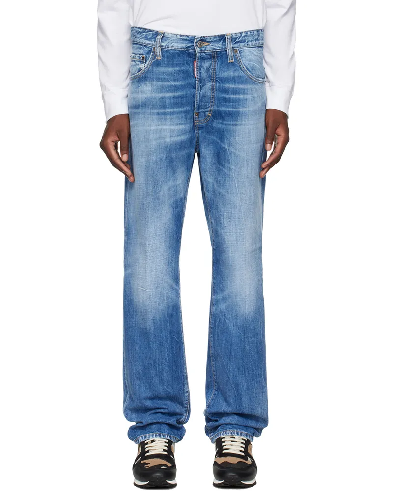 Dsquared2 Blue Light Vintage Wash Bro Jeans 470