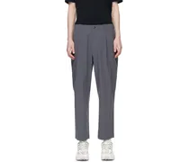 Gray One-Tuck Trousers