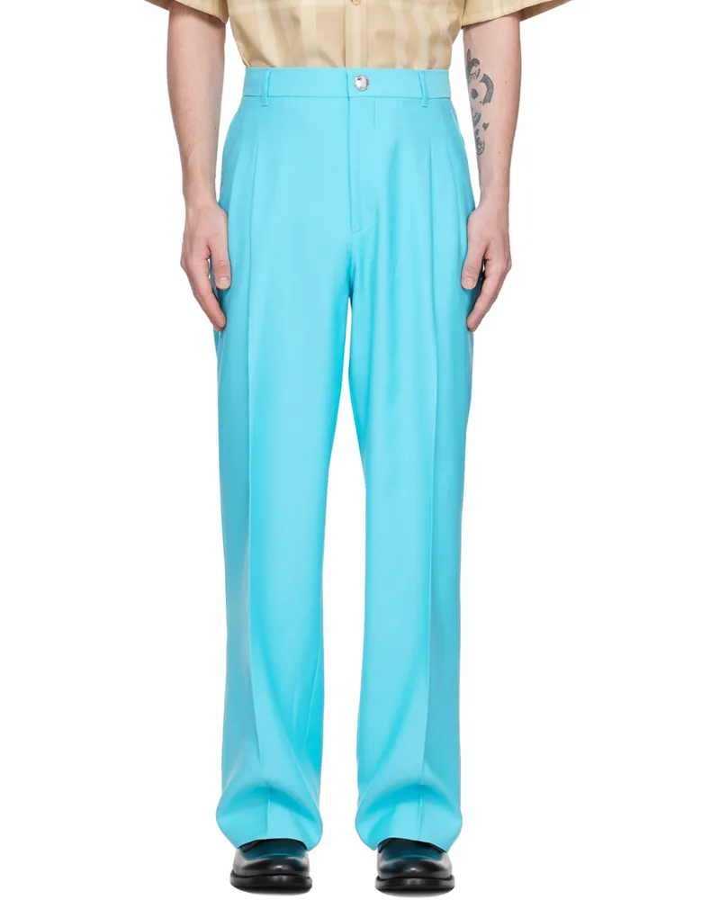 Burberry Blue Tailored Trousers Bright
