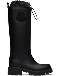 Moncler Black Kickstream High Rain Boots Black