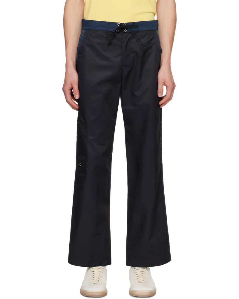 GIMAGUAS Black & Navy Cedric Trousers Black