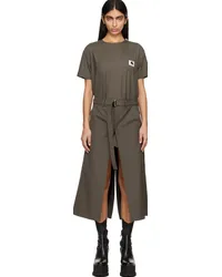 Sacai Taupe Carhartt WIP Edition Midi Dress Taupe