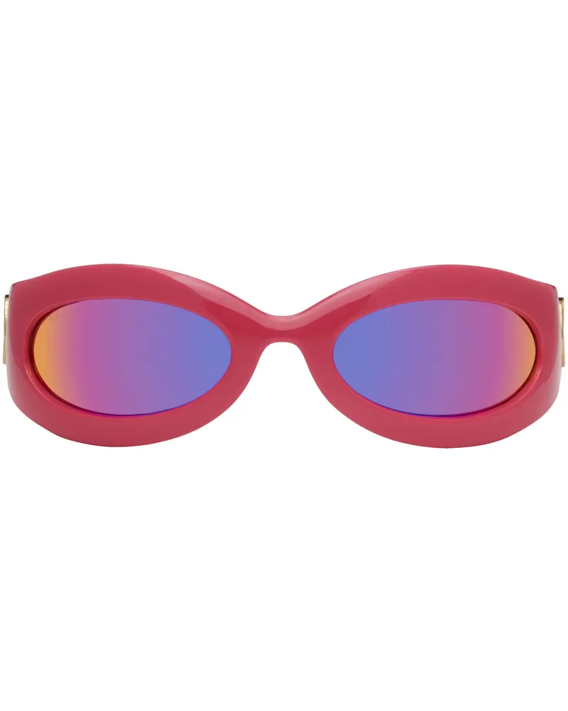 Gucci Pink Oval Sunglasses Red-red-pink