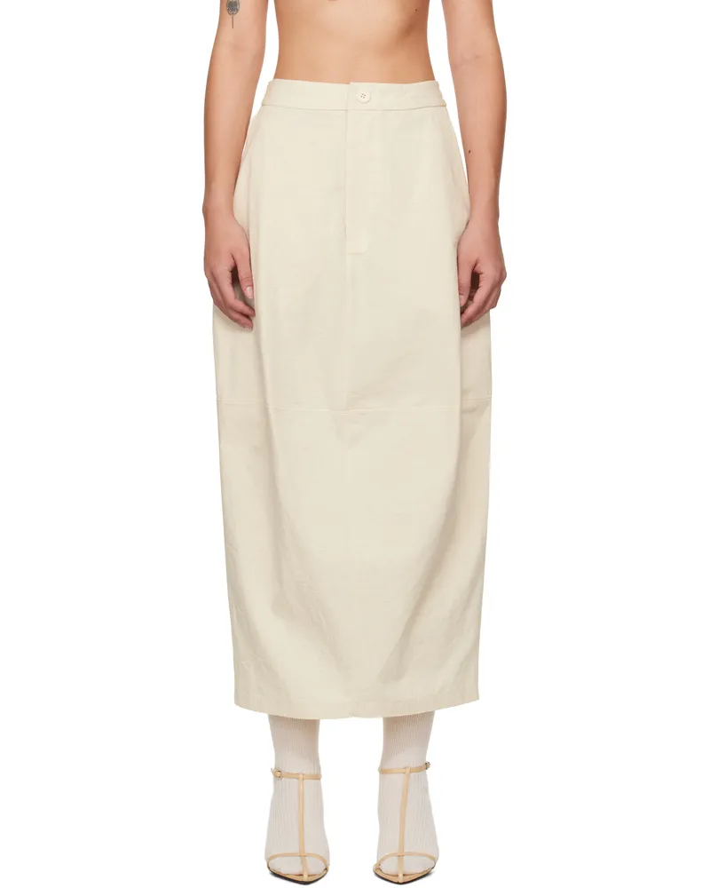 Lauren Manoogian Off-White Structure Maxi Skirt N01