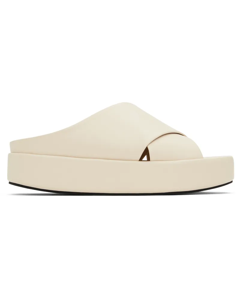 Lauren Manoogian Off-White Cross Platform Sandals I03