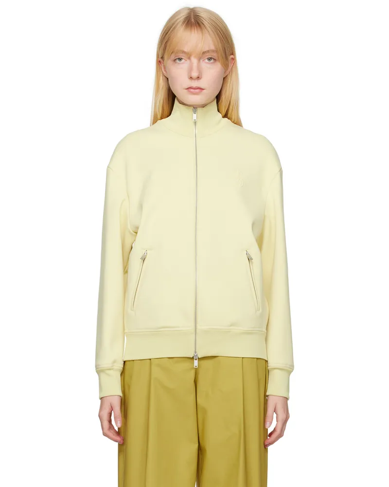 Jil Sander Yellow Embroidered Bomber Jacket 737
