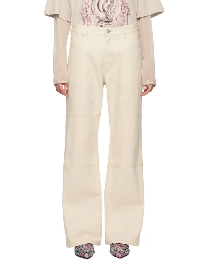 Acne Studios Off-White Knee Patch Trousers 633
