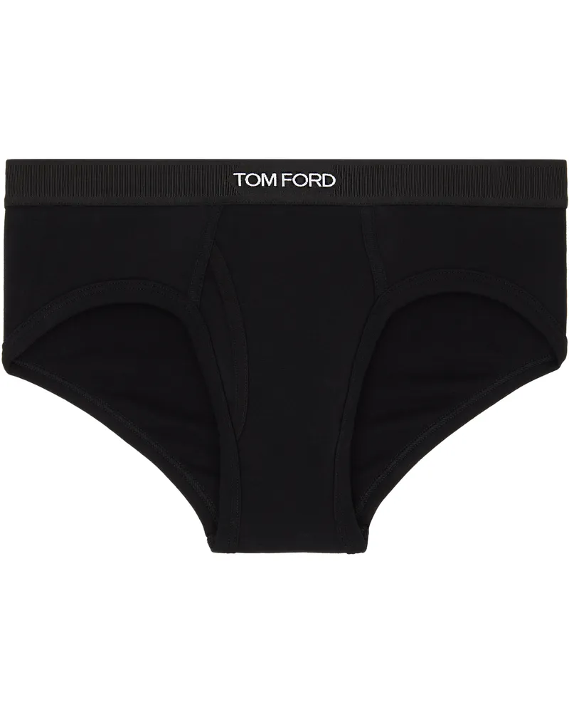Tom Ford Black Cotton Briefs Black