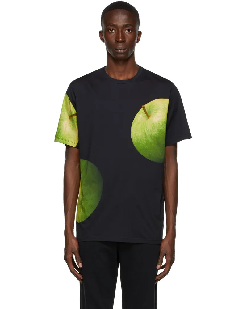 Paul Smith Navy & Green Gents Apple T-Shirt 30