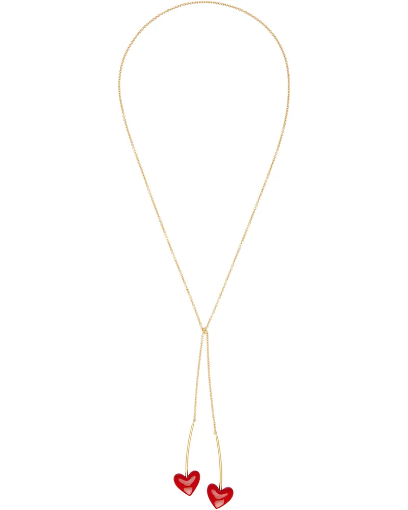 A.P.C. Gold & Red Cerise Necklace Rga