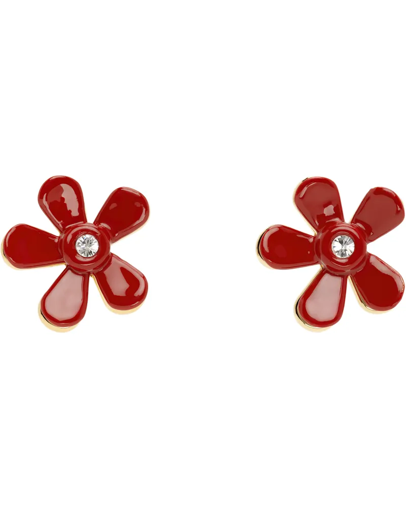 Marni Red & Gold Flower Pop Earrings 00r66